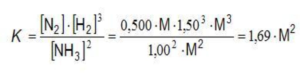 Uppgift 3: Vilken enhet har jämviktsknstanten i följande jämviktsreaktin; 2NH 3 N 2 + 3H 2 Lösning: 1.