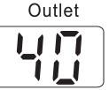 Nr Symbol Namn Betydelse 5 Target temp Visar vald måltemperatur. Shows the selected target temperature. 6 Outlet temp Visar aktuell temperatur på utgående vatten.