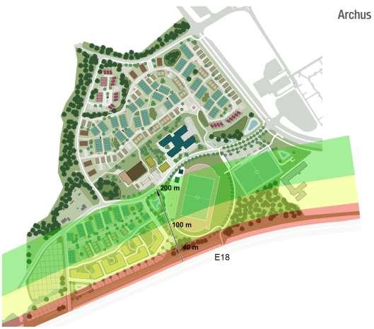 2 Riskinventering Vid uppförande av ny bebyggelse intill E18, vilket är en farligt godsled inom Västerås tätort ska tabell 1 följas /1/. Tabell 1.