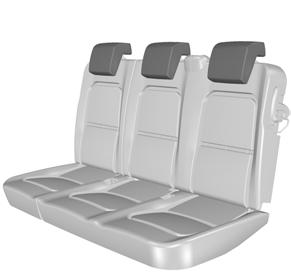 BAKSÄTEN E75767 VARNING Det bakre sätet får aldrig användas som säng under körning.