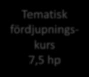 Tematisk fördjupningskurs 7,5 hp Tematisk