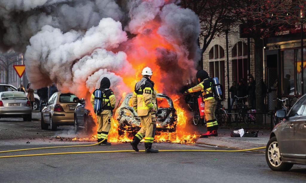 Förvaltningsberättelse En bilbrand i centrala Örebro fångas på