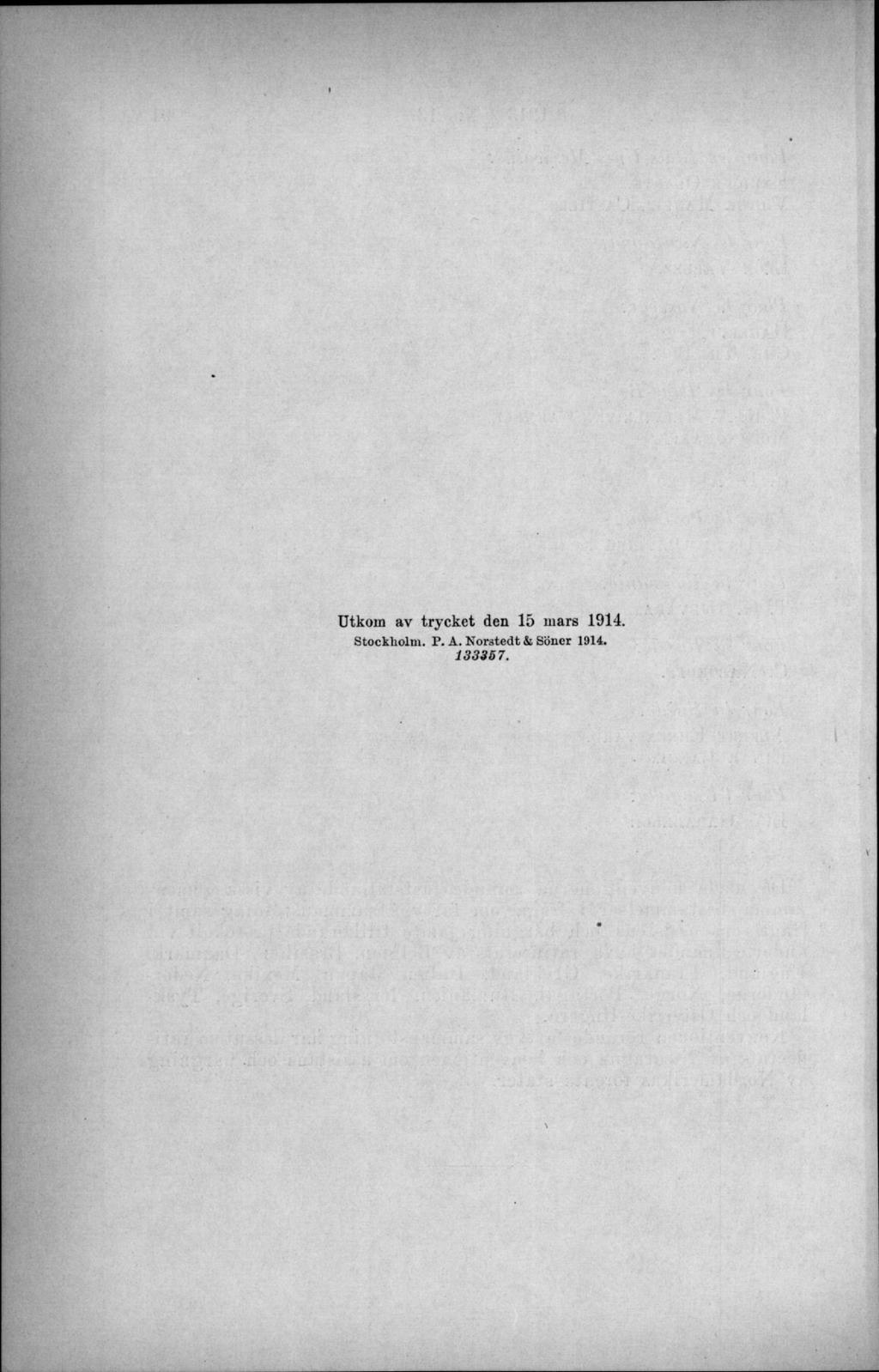 Utkom av trycket den 15 mars 1914.