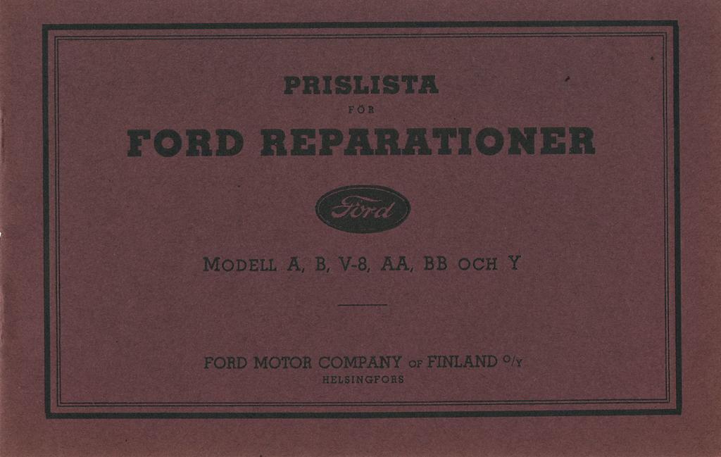 H ' ' FORD REPARATIONER FORD