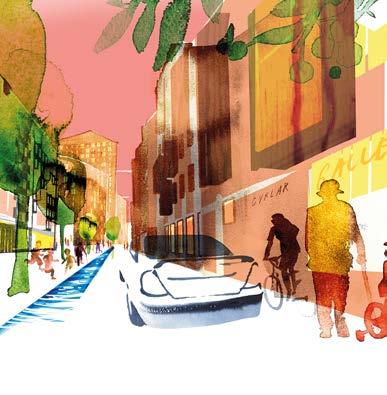 Med en vattennära park och ett unikt läge i Göteborgs centrala kärna kan staden byggas ihop över älven. Närhet till park, grönska och vatten bidrar till karaktär och kvaliteter i den nya stadsdelen.