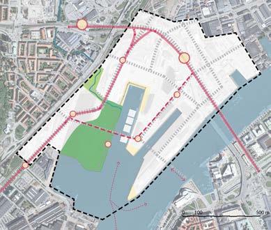 Noder och stråk Resor för en hållbar stad - för att fler ska gå, cykla och åka kollektivt Gatunätet dimensioneras för en hållbar och attraktiv stad med gång och cykel i fokus.