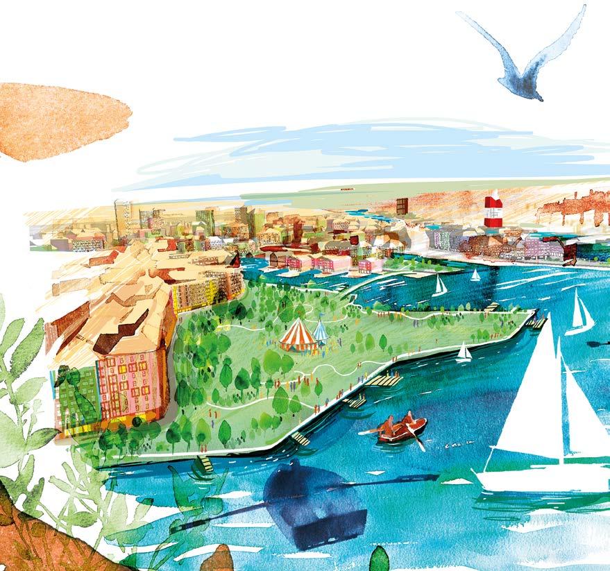 PARK OCH VATTEN Illustration: Maria Kask Bild: West8 - White
