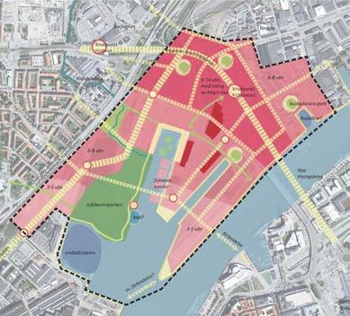 Sammanfattning Hjalmar Brantingsgatan korsas av Lindholmsallén västerut. De genomgående stråken är viktiga för att koppla ihop Frihamnen med kringliggande stadsdelar.