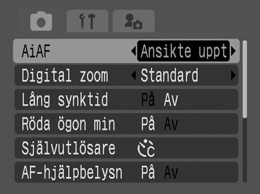 Växla mellan fokuseringsmetoder Fotograferingsmetod Välj bland de tre följande fokuseringsmetoderna.