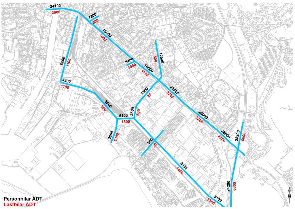 6.2 Busskörfält + Södra infarten 2030 År 2030 med Södra infarten byggd samt busskörfält över Slottsbron.