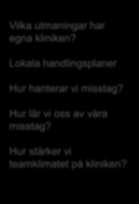 Fokusgrupper (vad ligger bakom alla siffror) Samverkan på sjukhusen och i centrum Löpande