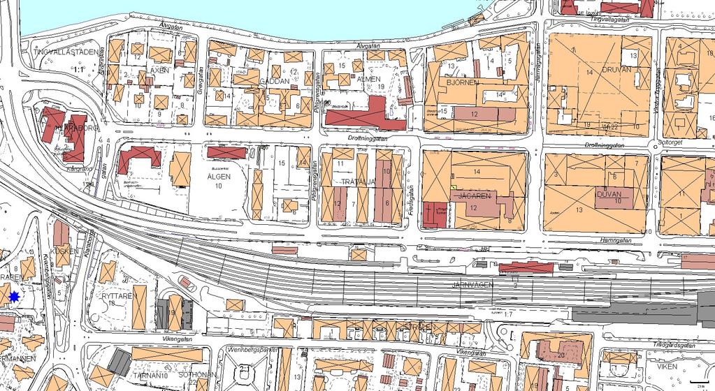 Detaljplan för kv Trätälja 10 Planbeskrivning 4 Planområdets läge i centrala Karlstad Strategiska planen Planförslaget bedöms innebära att centrums stadsmiljö förbättras och att ett antal nya