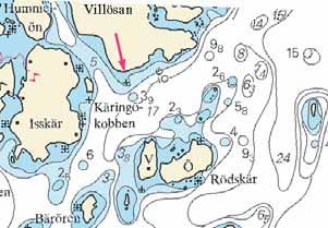 Inför undervattenssten a) 59-42,114N 19-03,872E Ändra 3 m kurva så att den omfattar a) Bsp Stockholm N 2006 s23, Stockholms skärgård 611, 612 Undervattenssten vid Marö Sjöfartsverket Norrköping. Publ.