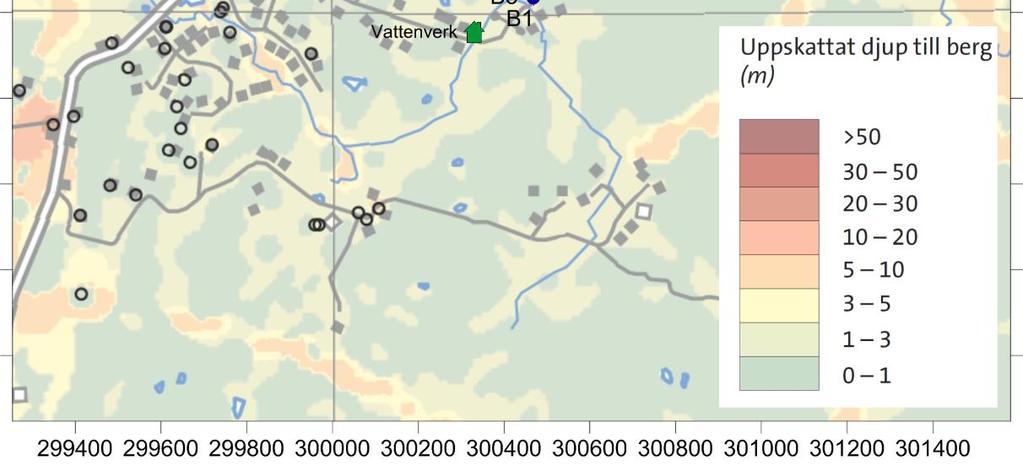 3 Berggrund Enligt SGUs berggrundskarta består berggrunden av gnejsomvandlade kvarts- och fältspatrik sedimentära bergarter såsom sandsten, gråvacka mm. 4.