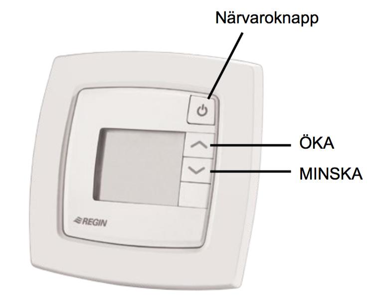 knapparna på regulatorn går det på ett enkelt sätt att ställa in olika