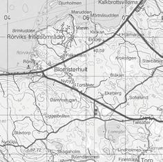 Fig. 1. Förundersökningsområdets läge markerat på utdrag ur Topografiska kartans blad 10G SV. Skala 1:50 000.