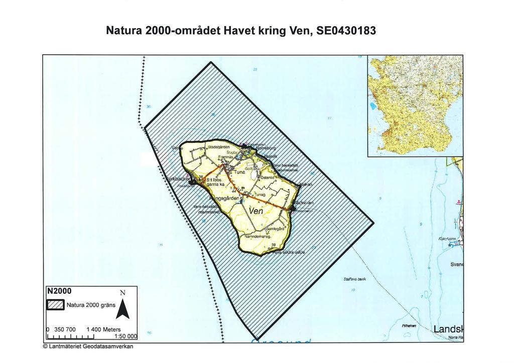 Natura 2000-mrådet Havet kring Ven, SE0430183 + + + ]ti... ",.. 17,..,...... " Jr.