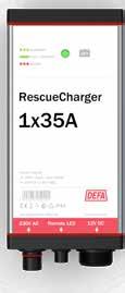 Produkter - RescueCharger RescueCharger 1x12, 1x20, 1x35 DEFA RescueChargers är speciellt anpassade för utryckningsfordon som kopplas i och ur 230 V flera gånger varje dag.