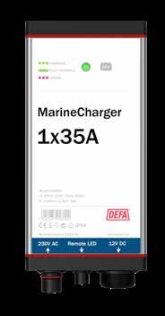 Dessa beställs utöver själva laddaren vilken levereras utan kablar. MarineCharger 1x35A Art.nr.