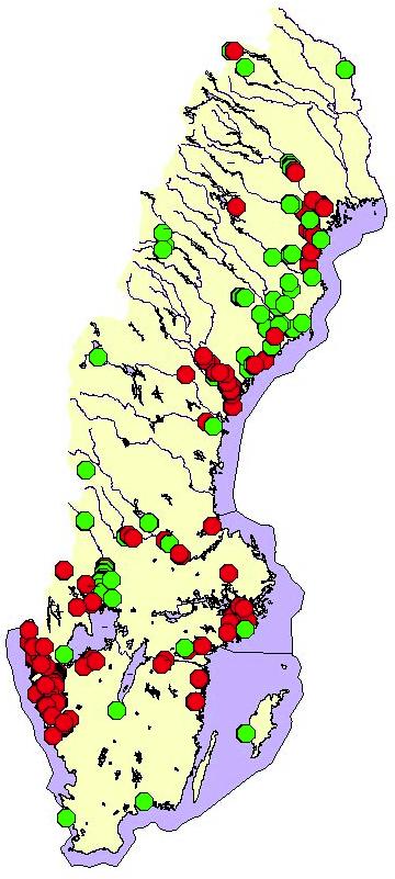 skred 0 1600 1700 1800 1900 2000 Årtal Frekvens av skred i