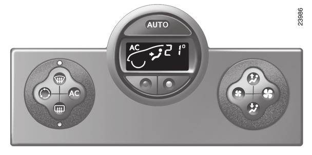 AUTOMATISK LUFTKONDITIONERING (forts.) 5 6 8 G Luftflödet strömmar till alla ventilationsmunstycken och till golvmunstyckena. F Luftflödet strömmar huvudsakligen till golvmunstyckena.