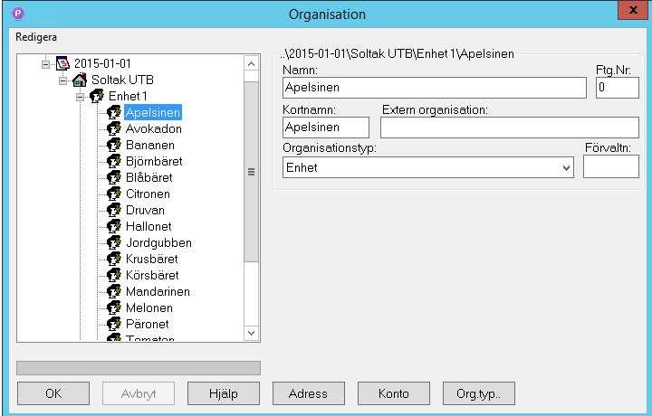 2. Organisationsträdet i klienten Organisationsträdet skall spegla organisationen vad gäller bemanning/attest samt ekonomisk uppföljning.