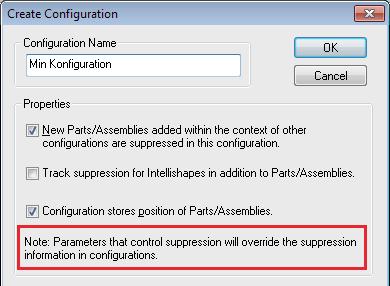 Track suppression for Intellishapes in addition to Parts/Assemblies.