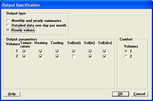 Output specification Resultat kan presenteras månads- eller timvis beroende på användarens behov. Resultatparametrar kan väljas för varje volym (rum) i byggnaden.