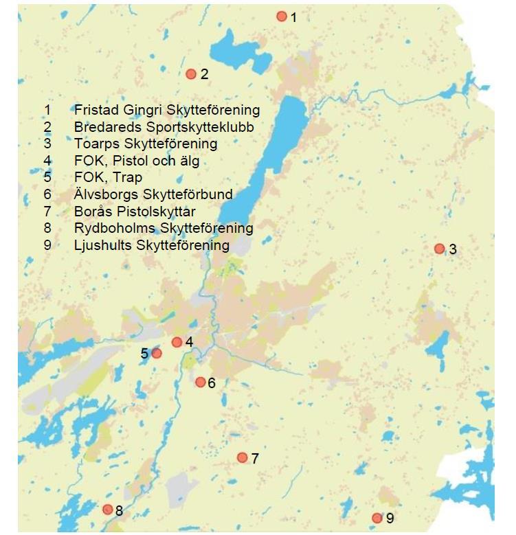 Remiss Jan Petersson 2018-10-24 Handläggare 0768-88 82 76 Instans Kommunstyrelsen Dnr KS 2018-00650 Nuvarande skytteanläggningar i kommunen Nuvarande anläggningar som försvinner vid samlokalisering