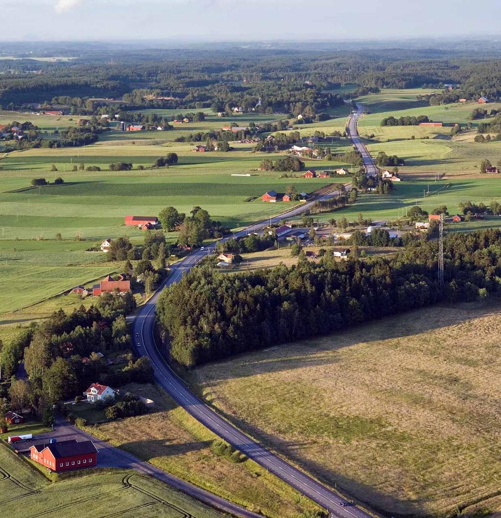 Flygfoto Väg E 20, Alingsås Vårgårda Alingsås kommun, Vårgårda kommun Västra