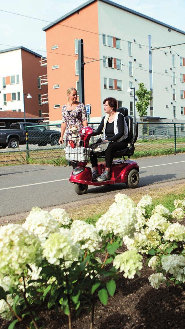 MÅNGA VISIONER FÖR UTEMILJÖN PÅ LJURA Vi vill skapa en härlig miljö, med naturliga mötesplatser Idén blev verklighet Hyresgästen Åsa Bäckman i Ljura hade länge funderat på hur gräsmattorna utmed