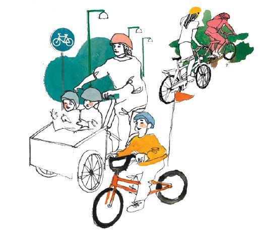 cykelnät för olika grupper -