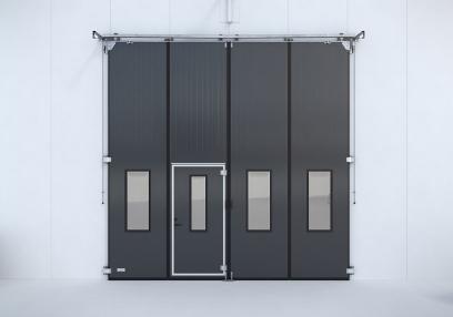 I fabriken tillverkas portar med mellan 3 och 6 stycken paneler som viks ihop mot varandra vid öppning. 4 paneler är det vanligaste och ses därför som standard.