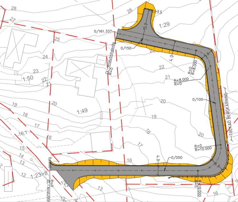 3.2 Alternativ 2 tillfartsväg till enbart Ävja 1:29 Figur 7.