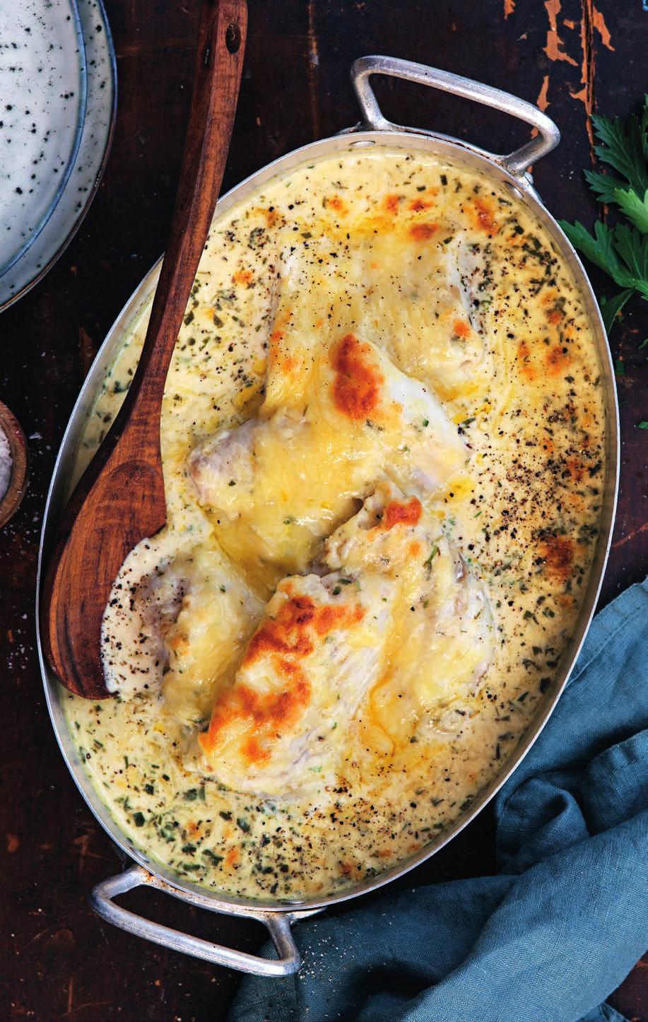 RECEPT 1 35 min 475 kcal/port Fett 18g Kolhydrater 43g Protein 34g Honey and mustard fisk i ugn Saftig och krämig lättlagad fisk med pressad potatis och morot.