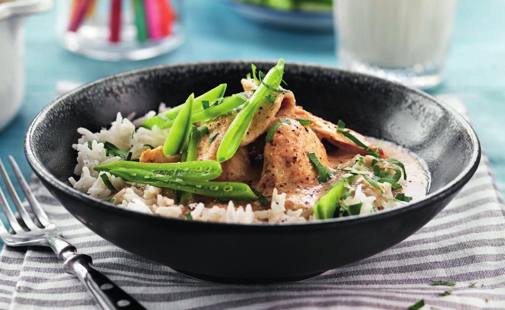 RECEPT 2 35 min 530 kcal/port Fett 29g Kolhydrater 42g Protein 25g Krämig fläskytterfilégryta med svamp Snabblagad fläskytterfilégryta som passar perfekt till vardagsmiddagen.