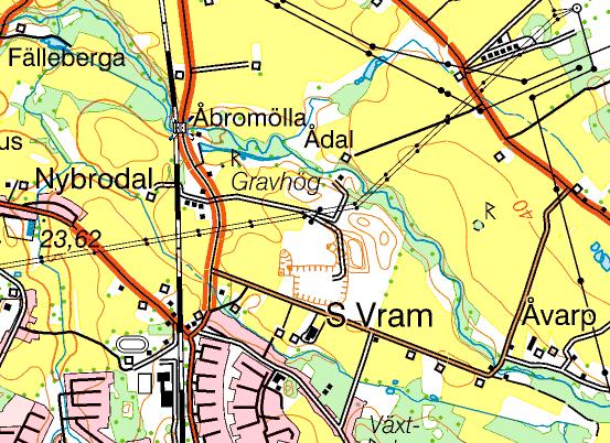 22c. Vege å, Åbromölla Datum: 2015-10-20 Kommun: Bjuv Koordinat:6219830/1323790 Proverna togs ca 10-20 m uppströms vägbron.
