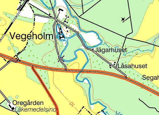 9a. Vege å, Vegeholm Datum: 2015-10-19 Kommun: Ängelholm Koordinat:6234518/1313934 Proverna togs ca 10 m uppströms dike vid vertikal bok.