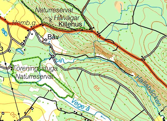 11. Hallabäcken, Båv Datum: 2015-10-20 Kommun: Bjuv Koordinat:6218840/1326490 Proverna togs 3-10 m nedströms vägbron.