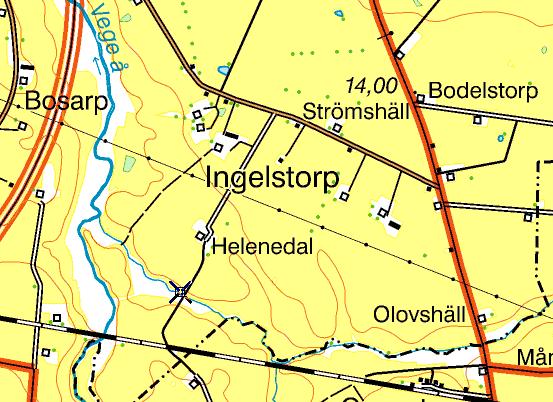 15. Humlebäcken, Helenedal Datum: 2015-10-20 Kommun: Ängelholm Koordinat:6226950/1316540 Proverna togs under bron.