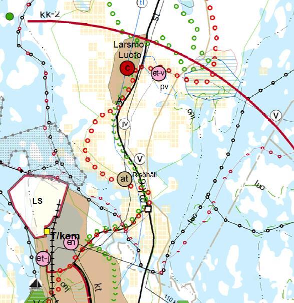 1-7 5.4 Markägoförhållanden Marken är såväl i kommunens som i privata markägares ägo. Privata markägare uppgör markanvändningsavtal med kommunen för att delta i planeringen. 5.5 Planläggningssituationen 5.