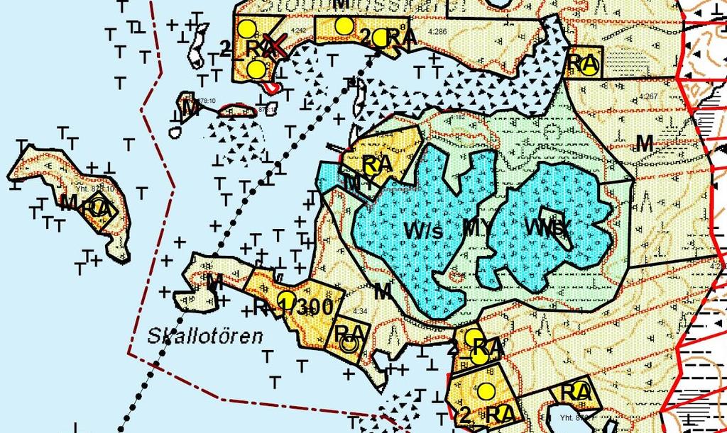 4 Figur 3: Stranddelgeneralplan, planeringsområdet omringat med rött. 5.