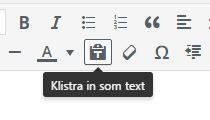 Skriva text Nu kan du börja skapa ditt inlägg och lägga till text, bilder, länkar och filmer.