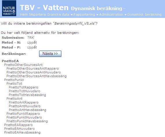 liggöra ordning och beroenden mellan beräkningarna. Resultatet blev en excelfil där samtliga beräkningar finns i en lista.