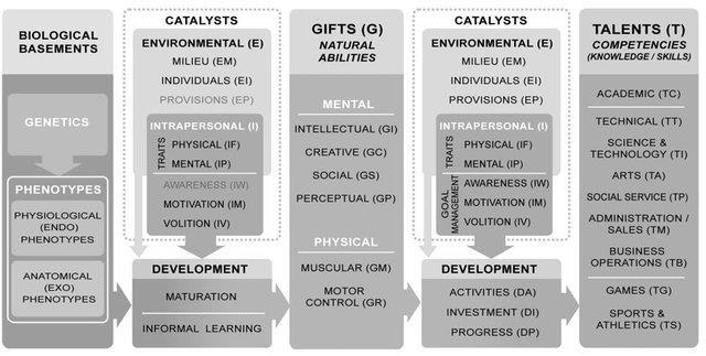 Gagné's Expanded Model of Talent Development (EMTD). Figure 6 in: Gagné, F. (2013).
