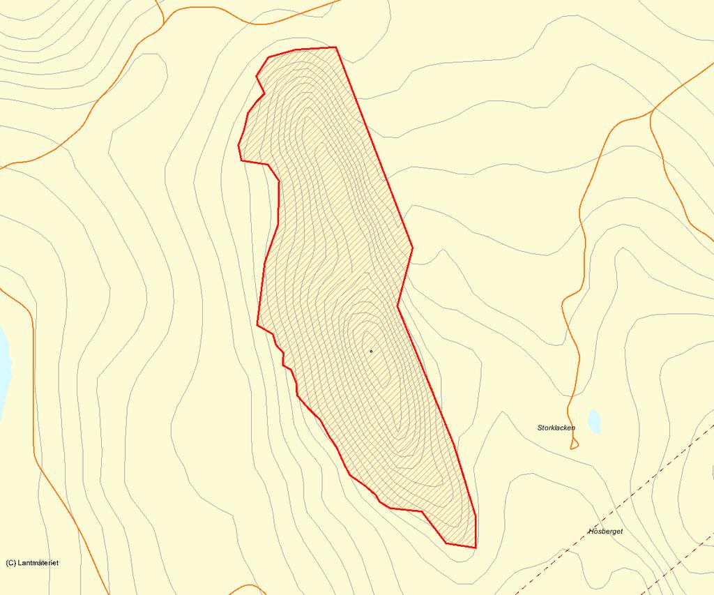 Länsstyrelsens bedömning Området är av varierande karaktär med gammal tallskog på de lågproduktiva topparna och barrblandskog med lövinblandning kring bergbaserna.
