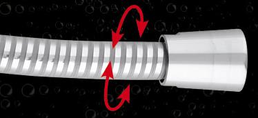 Duschslang i mycket hög kvalitet! Smidig och mycket flexibel med lång livslängd. Förstärkt med nylonfläta och kromlager. Finns i sparutförande med flödesbegränsare monterad i kopplingen 9 L/min.