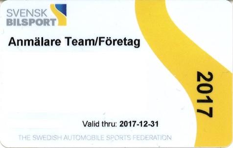 7.3.6 Medical Card (Medical Certificate of Aptitude) Medical Card utfärdas i samband med uttag av Bilsportlicens Internationell.