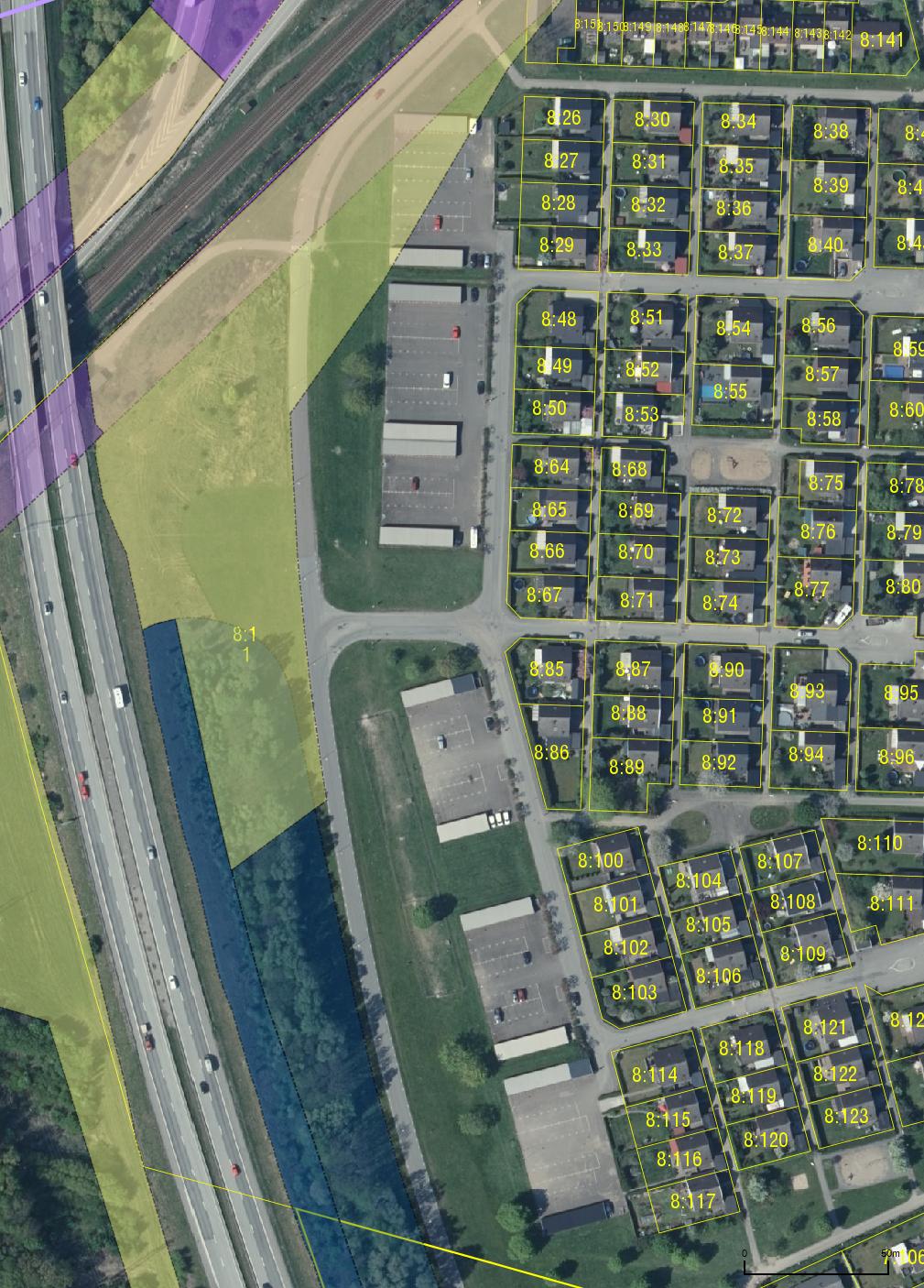 Harakärr samf Bilaga 1 GARAGELÄNGA RIVES 10 platser Principiell dragning NY INFARTSVÄG Sockervägen. Ansluter mot vändyta.