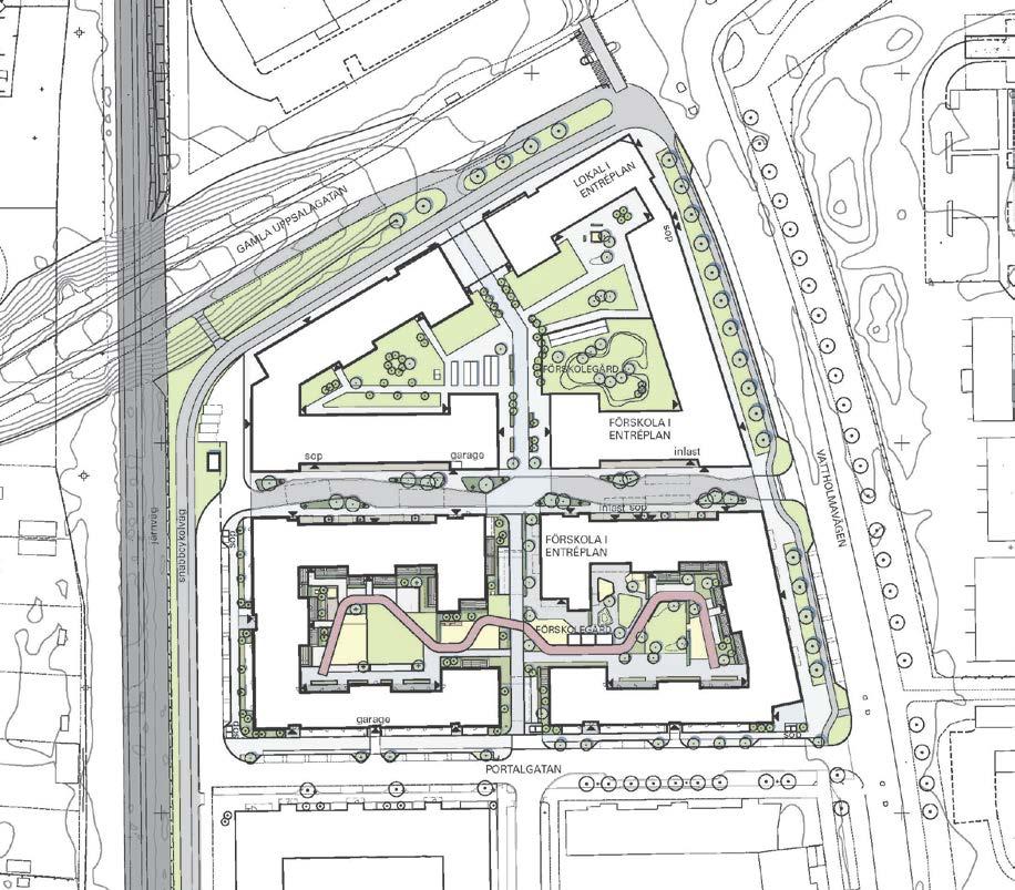 Förändringar Den planerade bostadsbebyggelsen inom planområdet är en fortsättning på utvecklingen av Kapellgärdet som bostadsområde med tydlig kvartersstruktur.